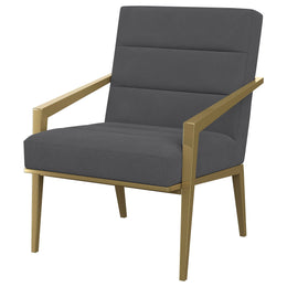 Kirra Upholstered Metal Arm Accent Chair Cream