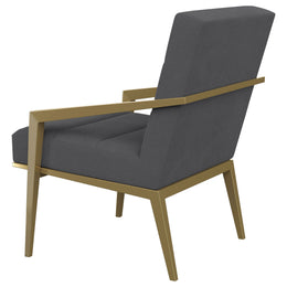 Kirra Upholstered Metal Arm Accent Chair Cream