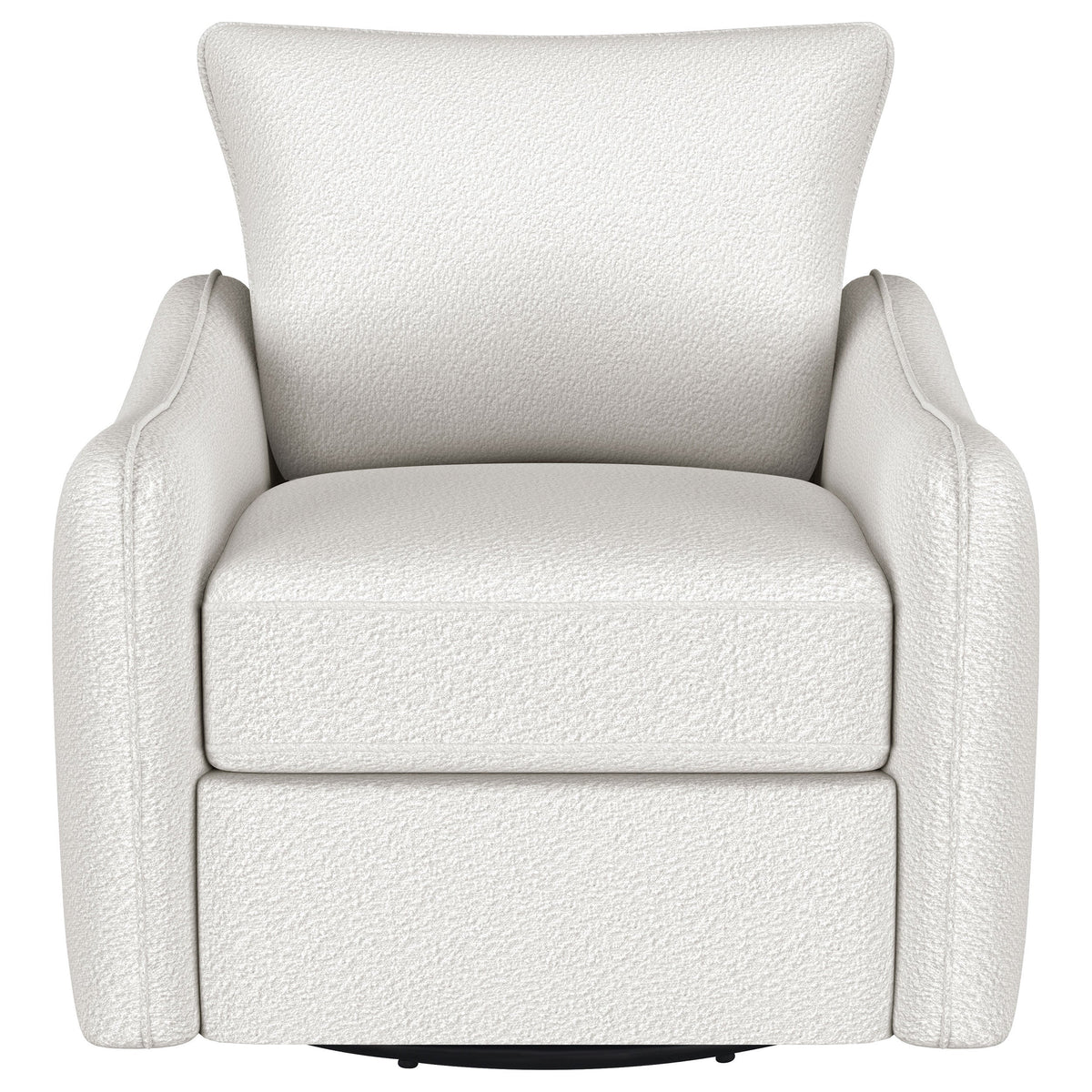 Madia Upholstered Sloped Arm Swivel Glider Chair Vanilla