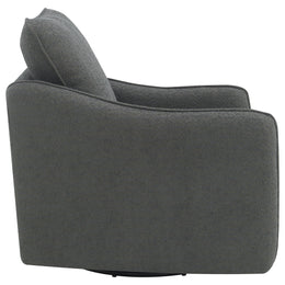 Madia Upholstered Sloped Arm Swivel Glider Chair Vanilla