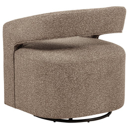 Westhill Boucle Upholstered Swivel Accent Chair Rocky Road