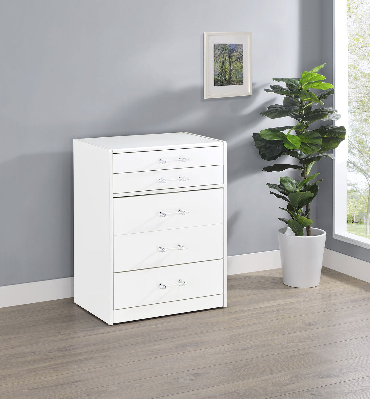 Danbury 3-drawer Makeup Vanity & Stool Set Black High Gloss