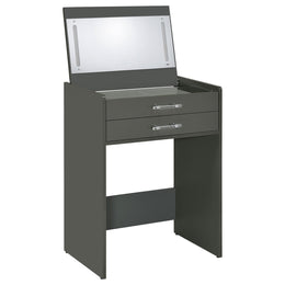 Danbury 3-drawer Makeup Vanity & Stool Set Black High Gloss
