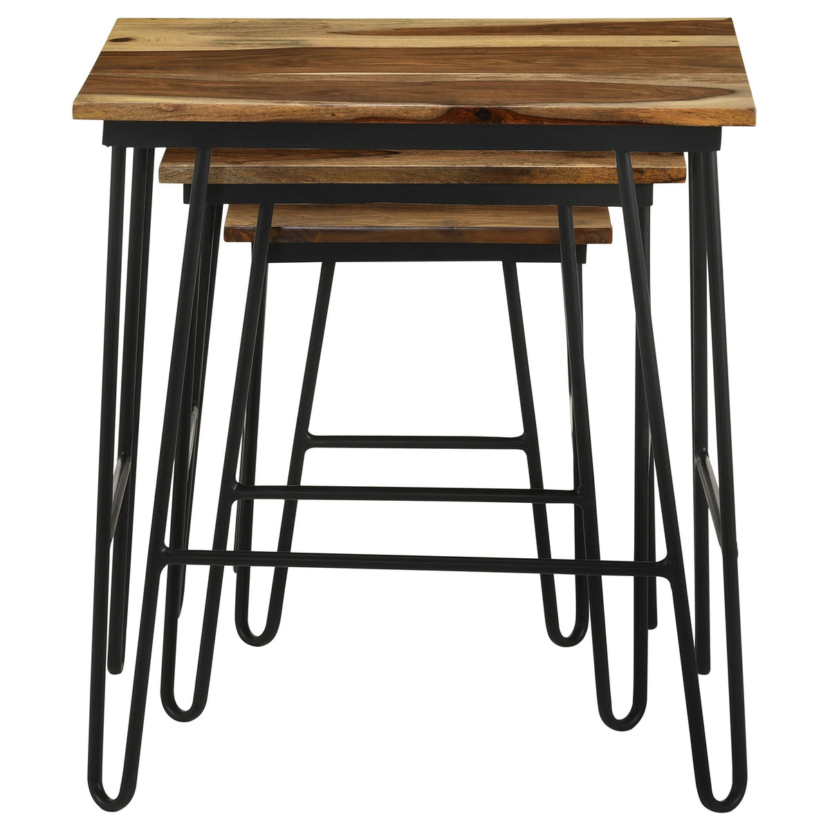 Nayeli Solid Sheesham Wood Nesting Tables Natural