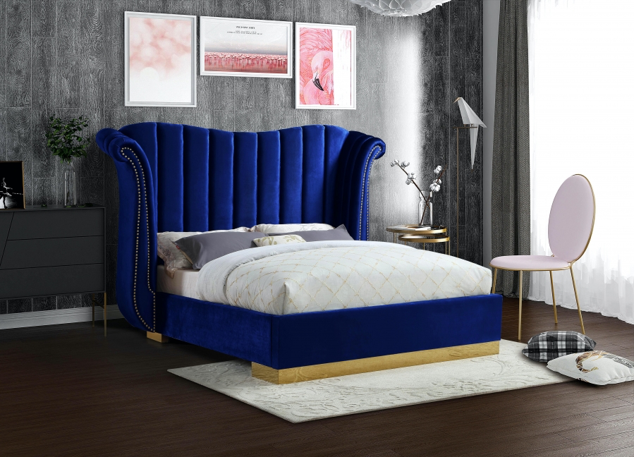 Elisha Blue 3 Room Package Mattress and 55” Smart Tv Included