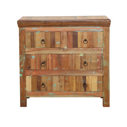 Harper 3-door Solid Reclaimed Wood Accent Cabinet Brown