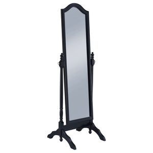 Cabot Wood Adjustable Length Cheval Mirror Black