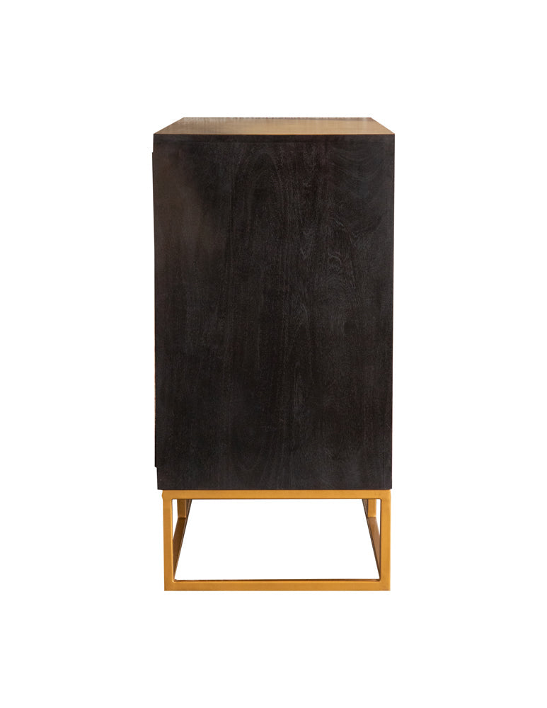 Zara 2-door 40-inch Wood Accent Storage Cabinet Black Walnut
