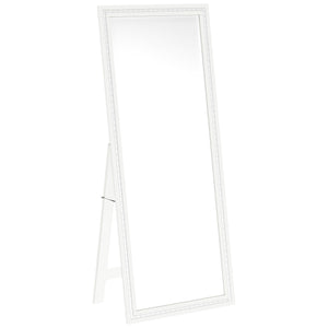 Windrose 28 x 67 Inch Tempered LED Standing Mirror Black