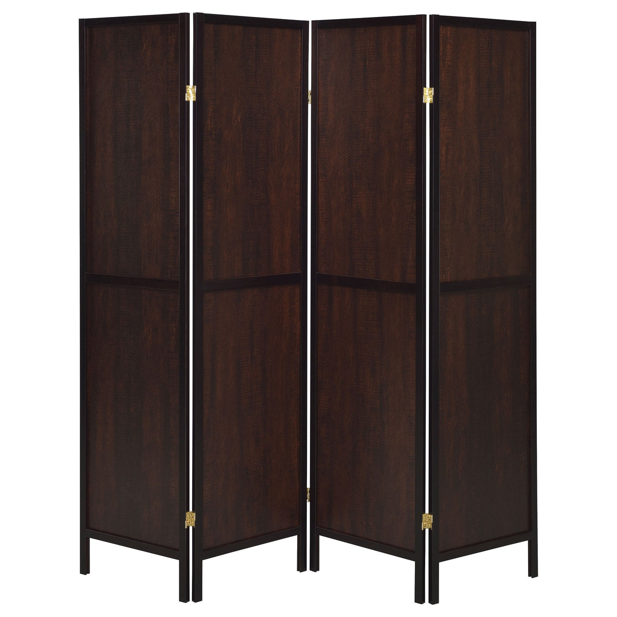 Deepika 4-Panel Room Divider Folding Screen Grey Driftwood