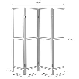 Deepika 4-Panel Room Divider Folding Screen Grey Driftwood