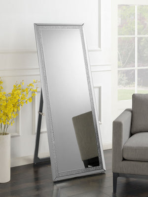 Giddish 24 x 64 Inch Length Standing Mirror Silver