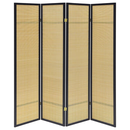 Pearce 4-panel Bamboo Room Divider Folding Screen Natural
