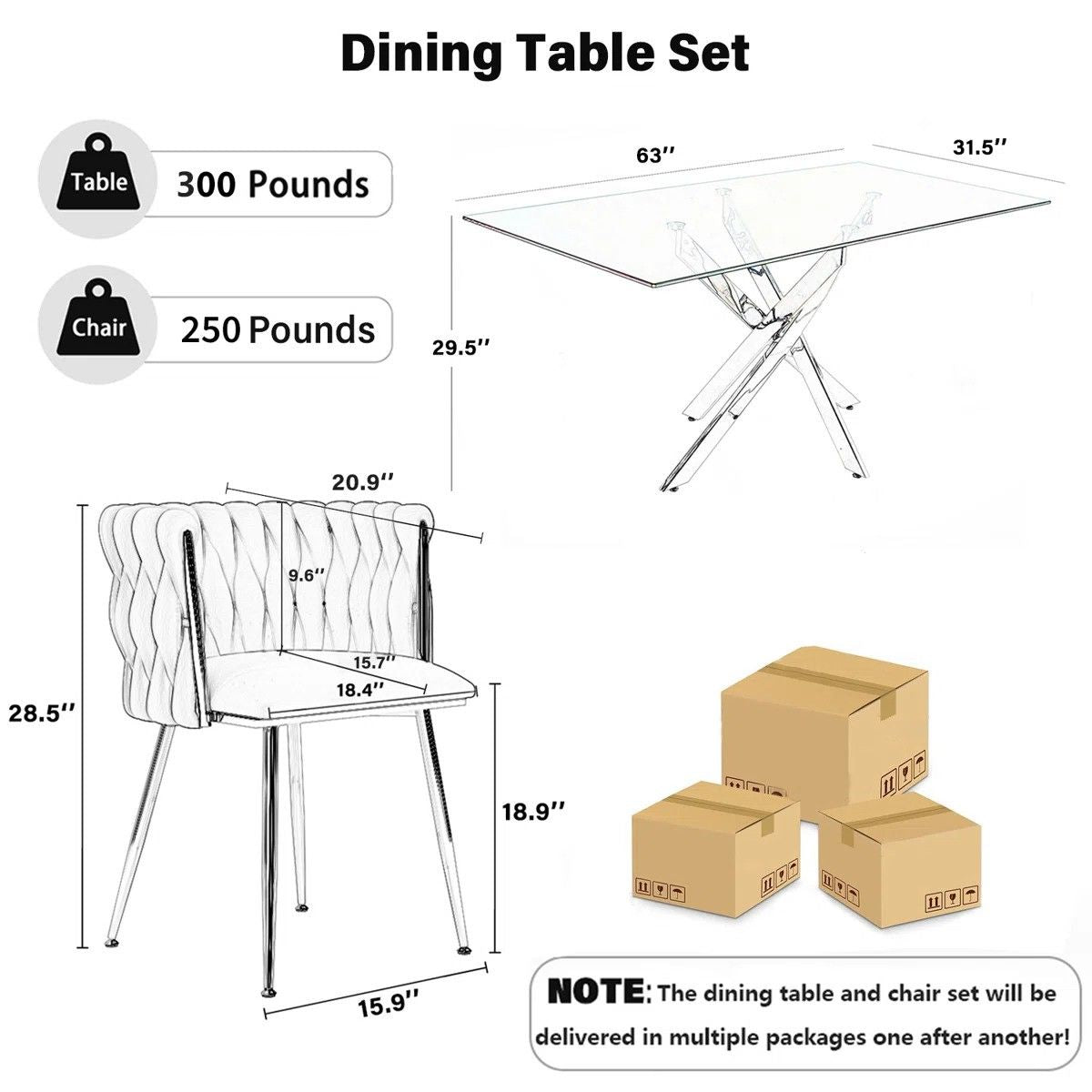 Ashveen Rectangular Restaurant Dining Set (Gray)