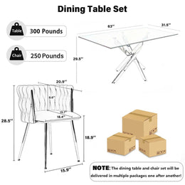 Ashveen Rectangular Restaurant Dining Set (Gray)