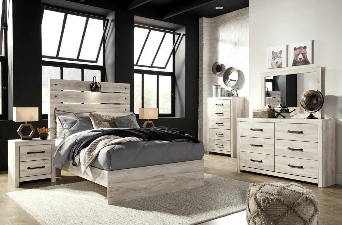 Cambeck Panel Bed with 2 Storage Drawers