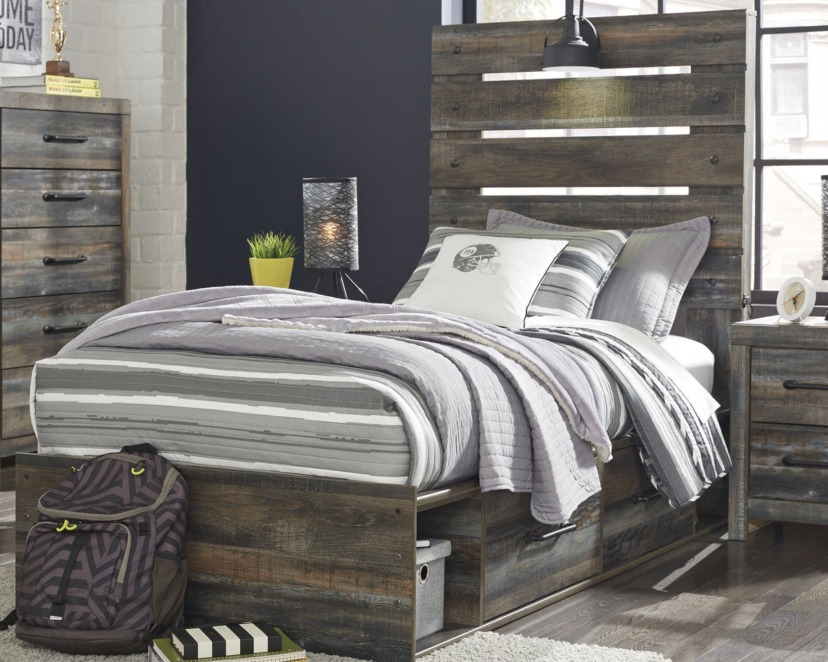 Drystan Bookcase Bed with 2 Storage Drawers