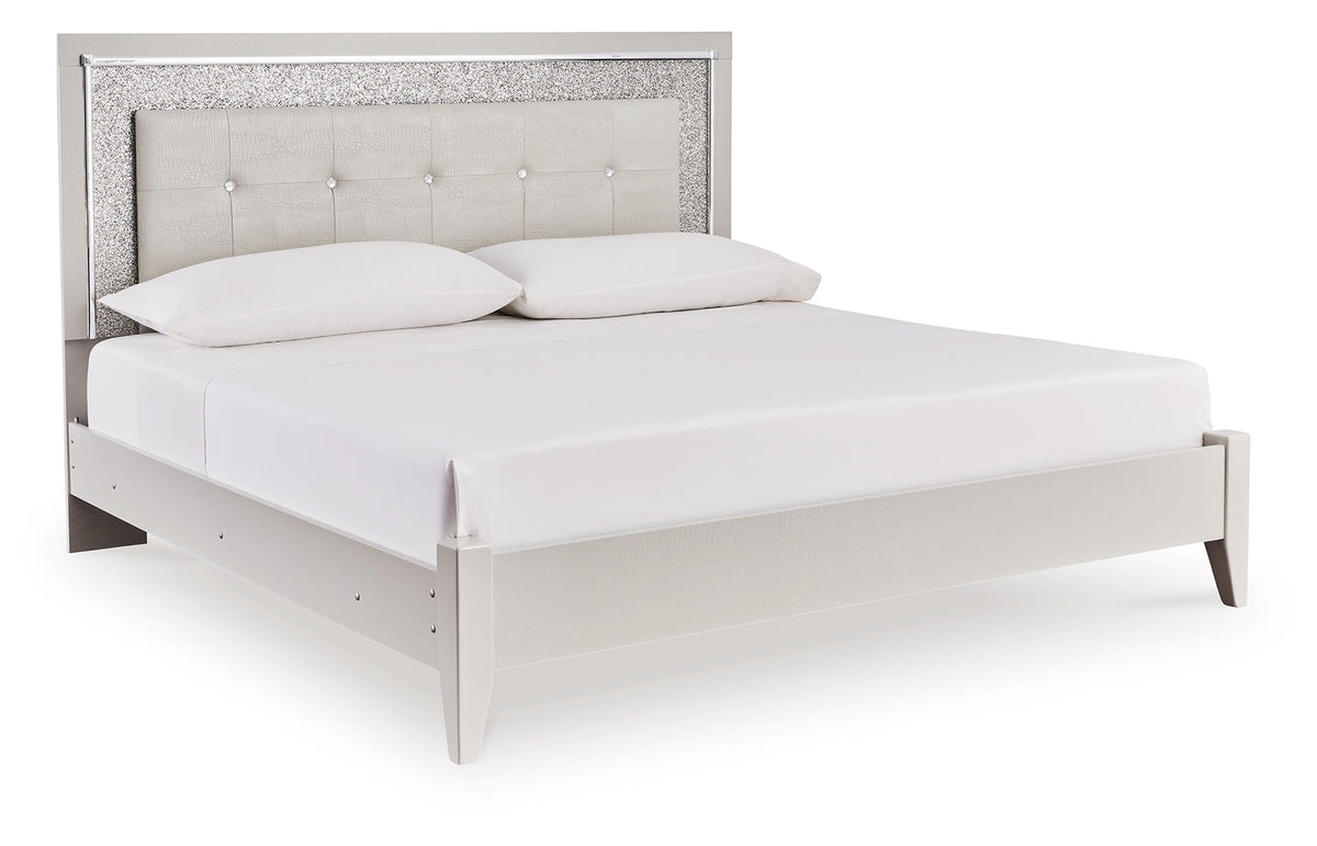 Zyniden King Upholstered Panel Bed