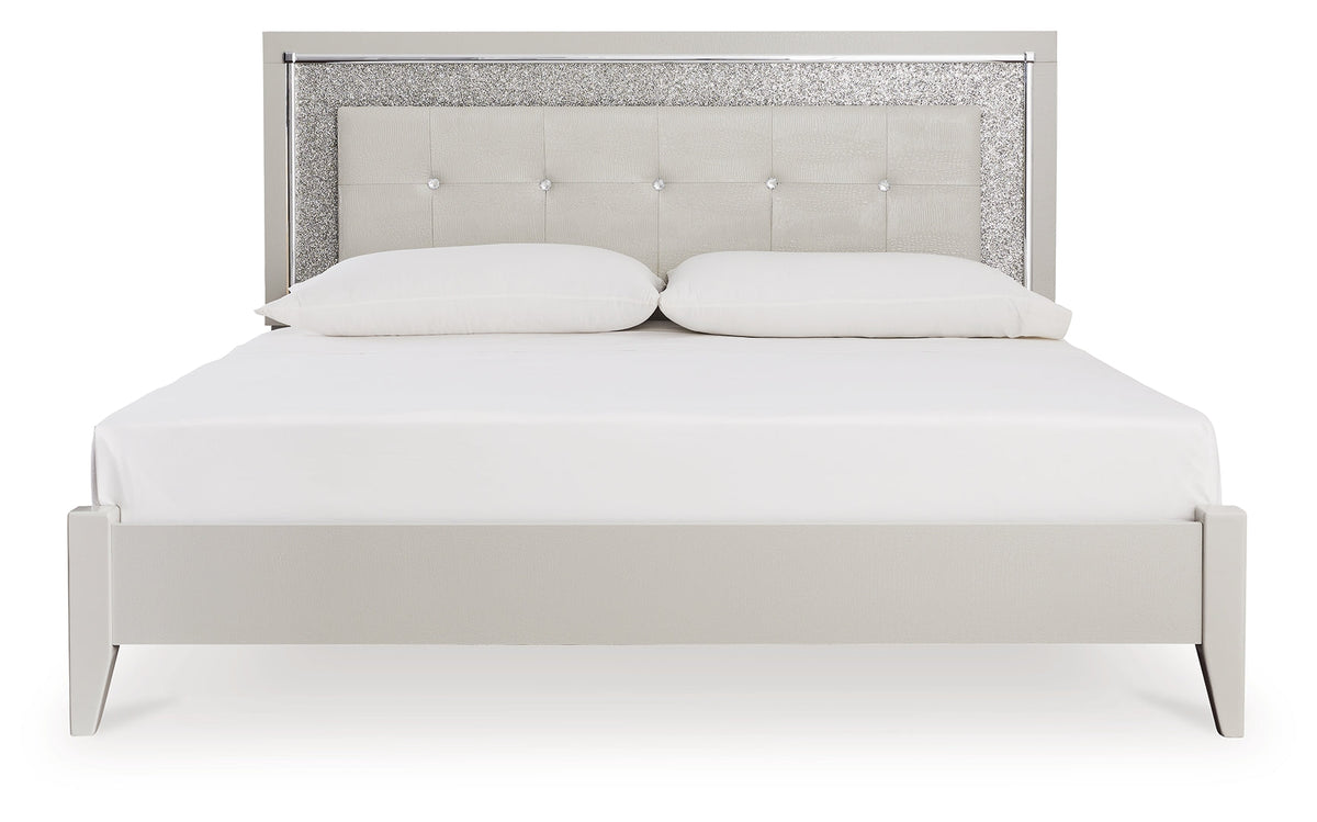 Zyniden King Upholstered Panel Bed