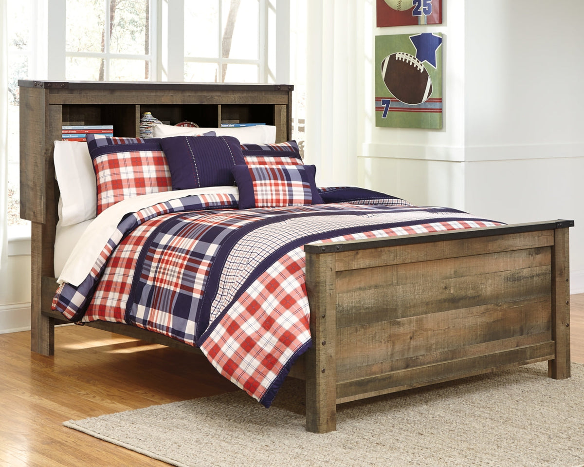 Trinell Bookcase Bed with 2 Storage Drawers