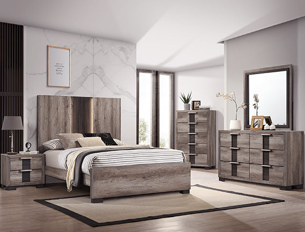 Rangley Bedroom Set-Grey/Brown