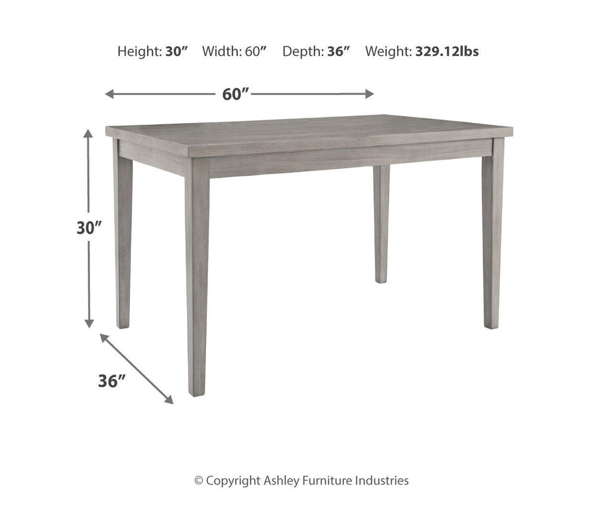 Parellen Dining Table and 6 Chairs
