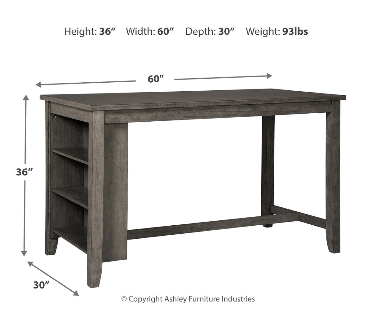 Caitbrook Counter Height Dining Table and 4 Barstools