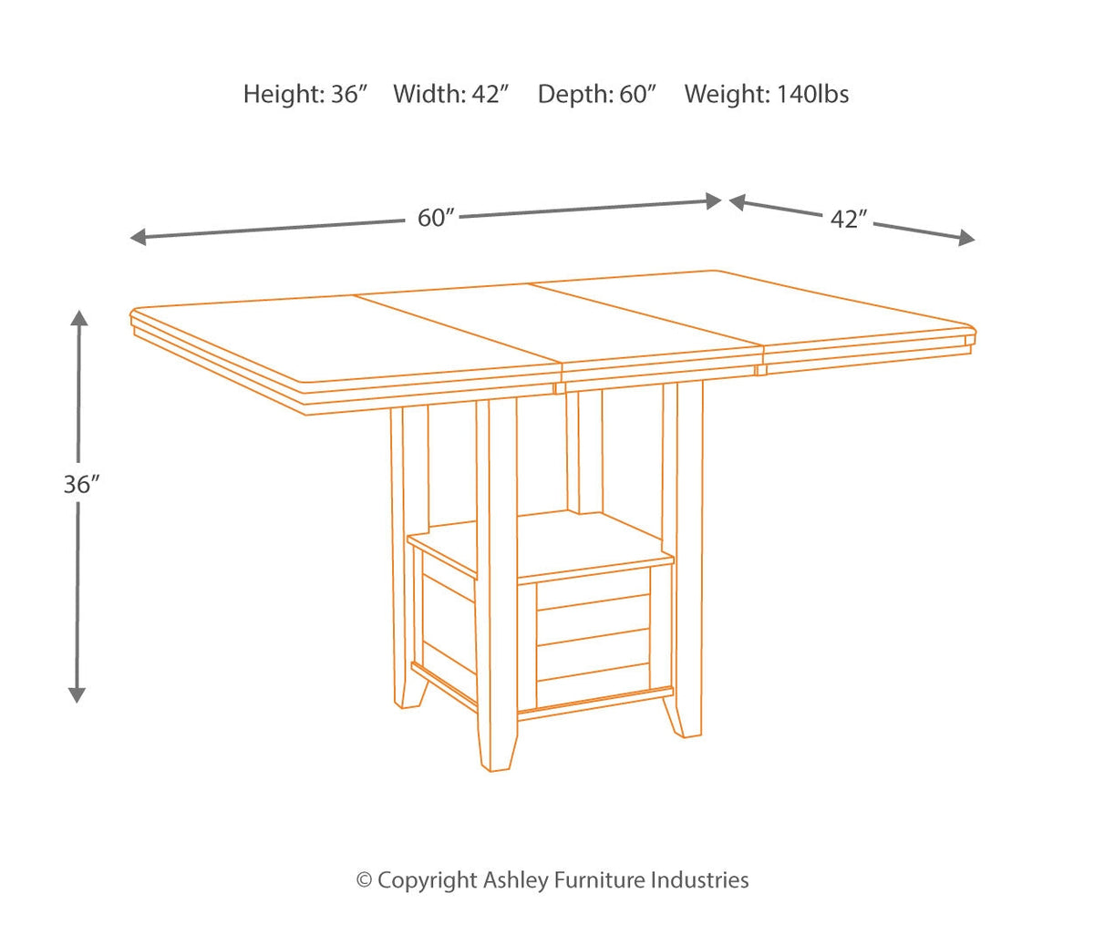 Haddigan RECT DRM Counter EXT Table