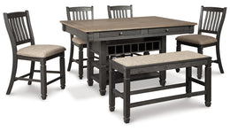 Tyler Creek Counter Height Dining Table and 6 Barstools