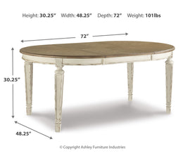 Realyn Dining Table and 4 Chairs