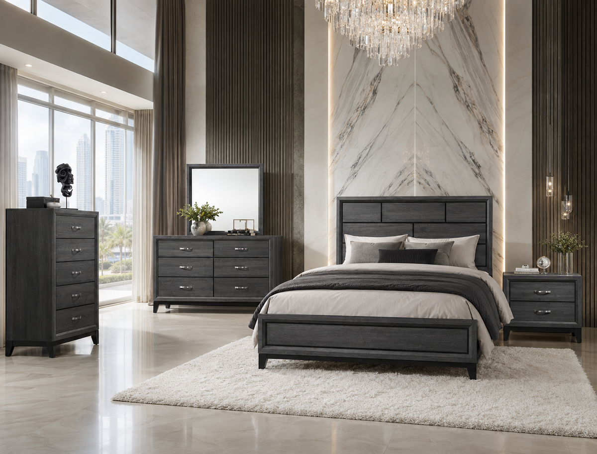 Akerson Bedroom Set Grey