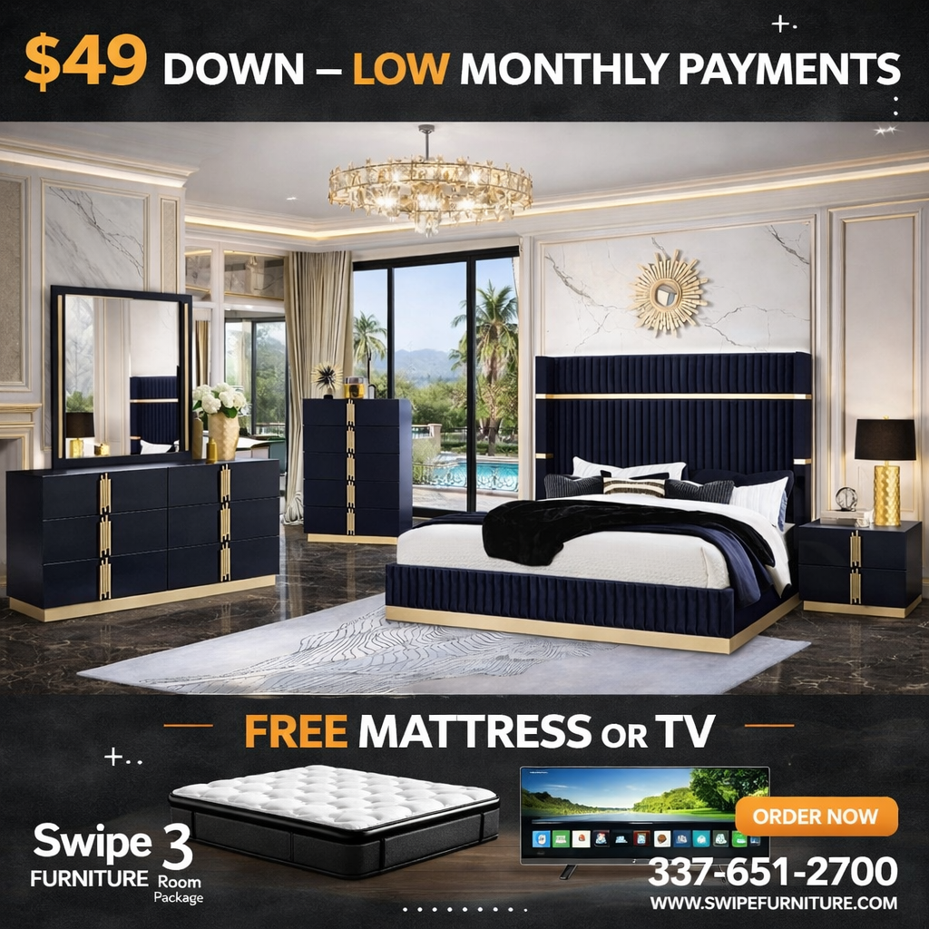 Evon (Black) Bedroom Set