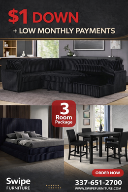 Andy 3-Room Package – Free Mattress or 50" Smart TV!