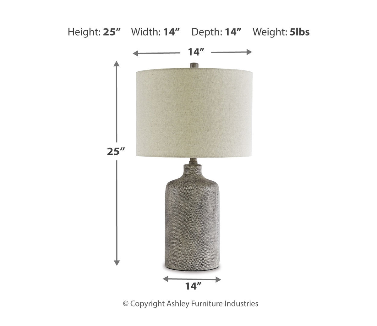 Linus Ceramic Table Lamp (1/CN)