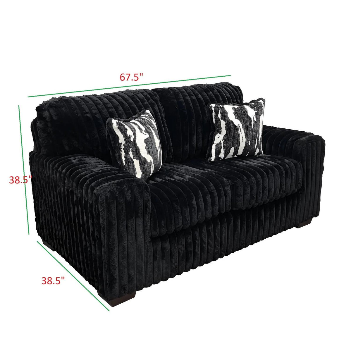 S319 Sofa and Loveseat (Black)