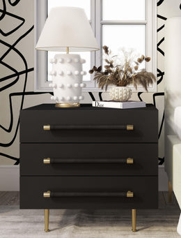 Trident Black Nightstand - UK
