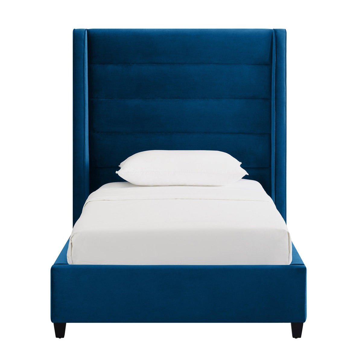 Koah Navy Velvet Bed in Twin