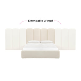 Palani Cream Boucle King Bed