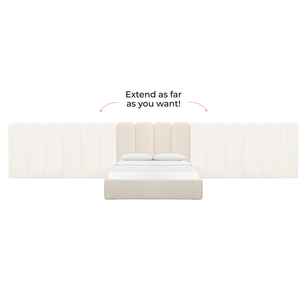 Palani Cream Boucle King Bed