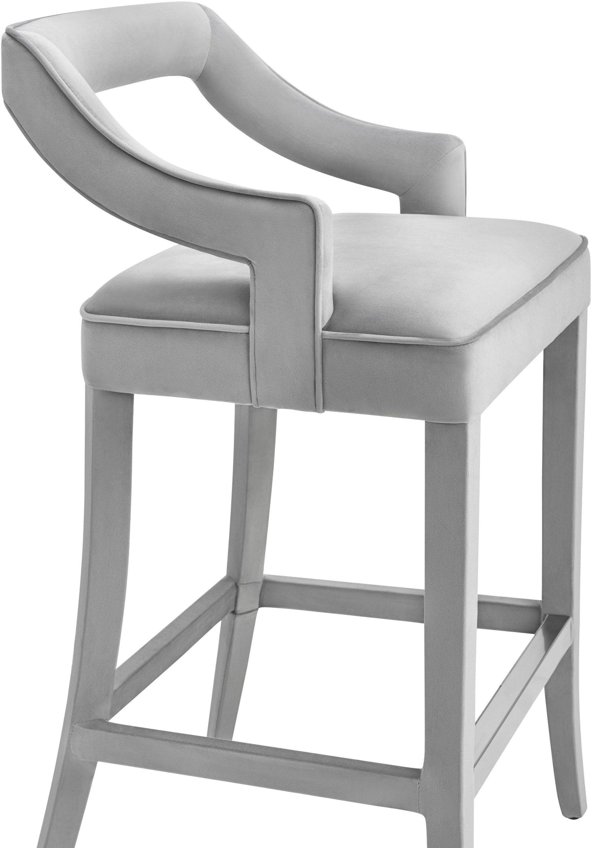 Tiffany Grey Velvet Counter Stool - UK