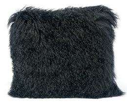 Tibetan Sheep Black Large Pillow