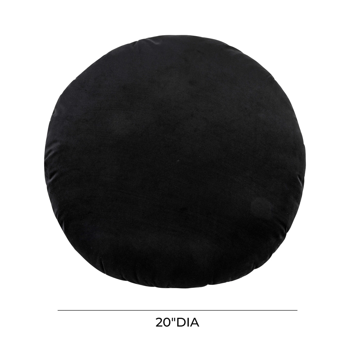 Potter 20 Inch Black Velvet Pillow