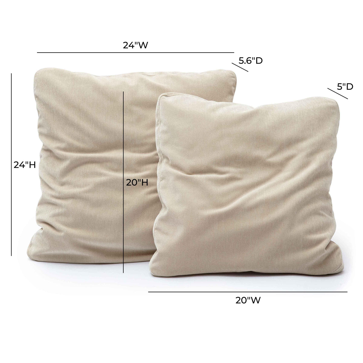 Tipsy Taupe Upcycled Chenille 20" x 20" Square Floppy Pillow