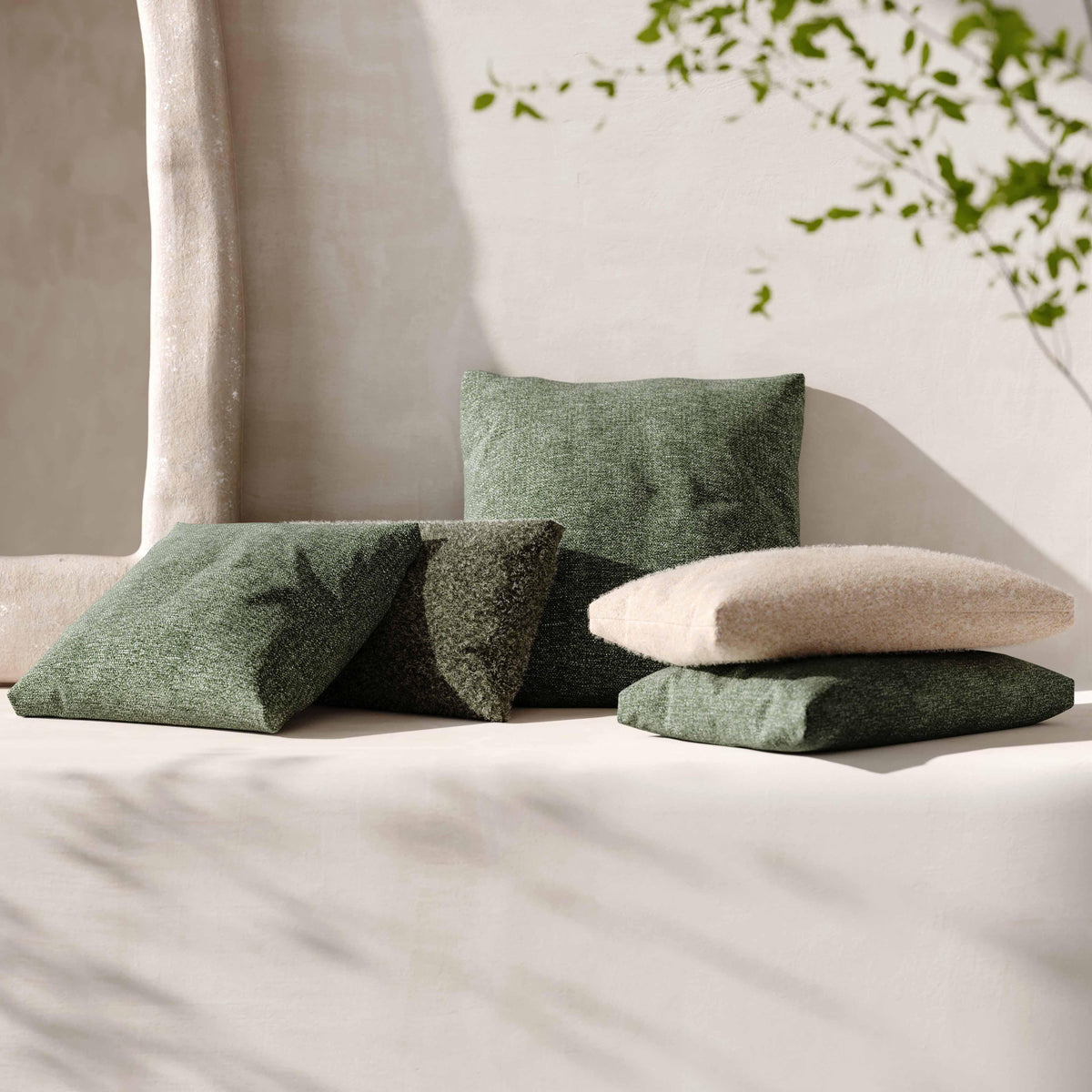 Malolo Green Long Mohair 20 x12 inch Rectangular Vegan-Down Pillow - COVER