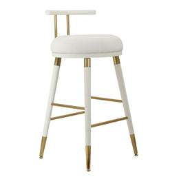 Juniper White Performance Vegan Leather Barstool