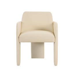 Leo Cream Performance Vegan Leather Dining Chair