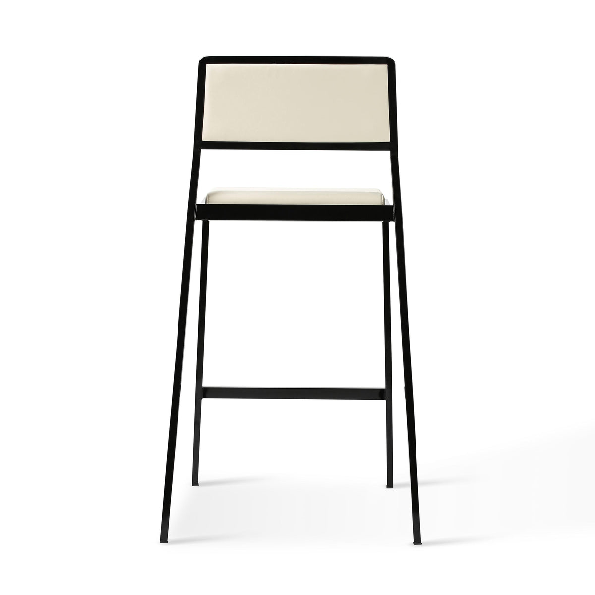 Gale Cream Performance Vegan Leather Stackable Stool - Set of 2