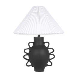 Hazza Black Pleated Table Lamp