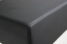 Seville Black Performance Vegan Leather and Stainless Steel Adjustable Barstool