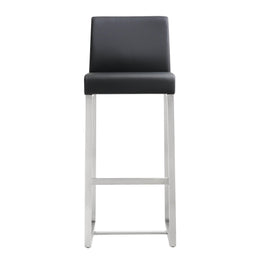Denmark Black Stainless Steel Barstool - Set of 2 - UK
